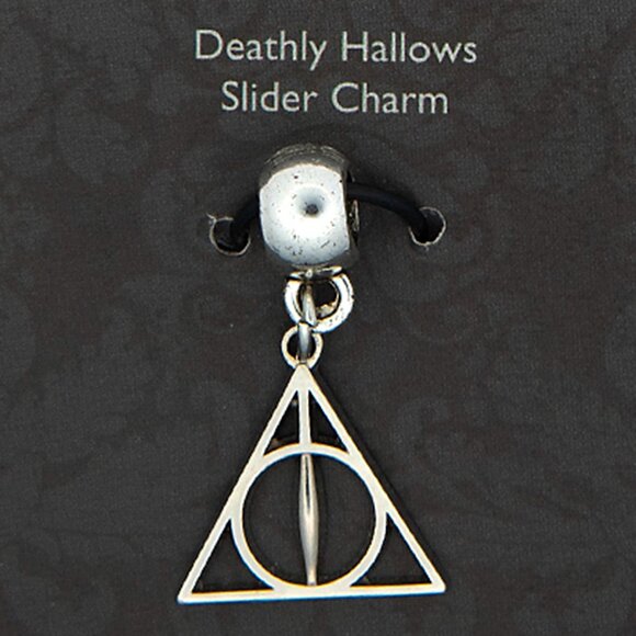 Harry Potter Deathly Hallows Slider Charm | Silver Tone Bead - Picture 2 of 6